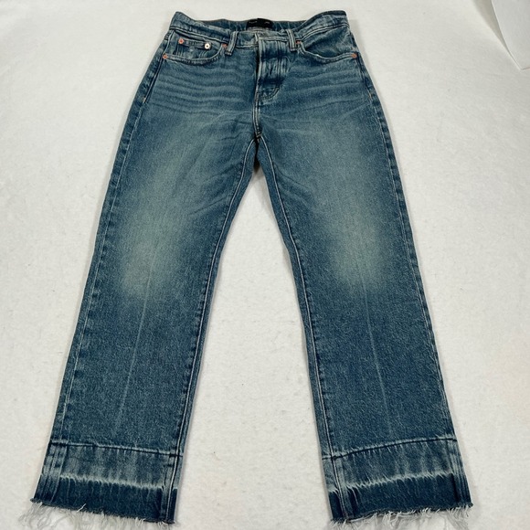 Lucky Brand Denim - Lucky Brand High Rise Straight Leg Jeans Blue Button Fly Released Hem 0/25